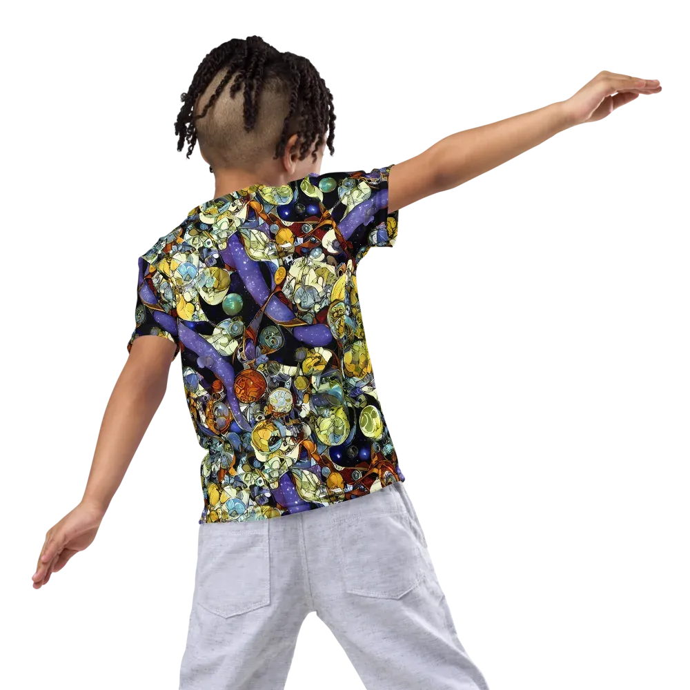 Galactic Relics on Kids Crew Neck T-Shirt — Back