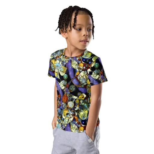 Galactic Relics on a Kids Crew Neck T-Shirt