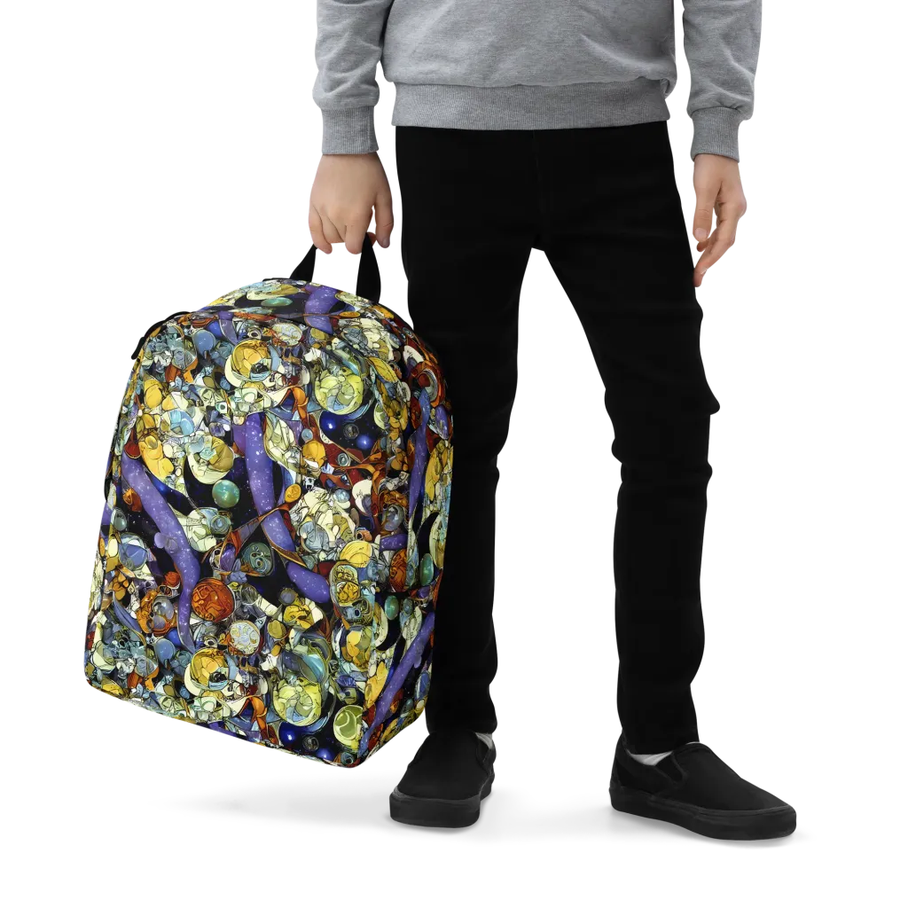 Galactic Relics on Minimalist Backpack — Zoomed-in