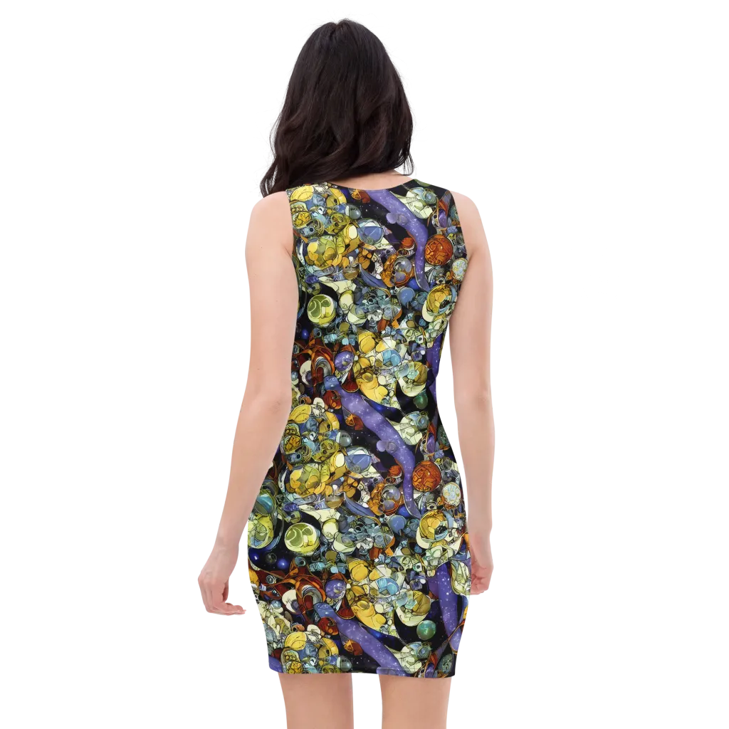 Galactic Relics on Bodycon Dress — Back