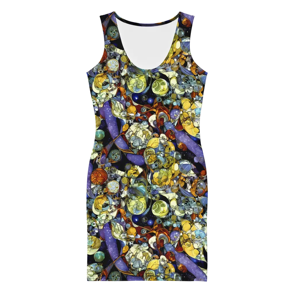 Galactic Relics on Bodycon Dress — Front