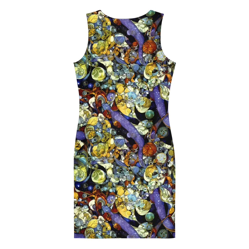 Galactic Relics on Bodycon Dress — Back