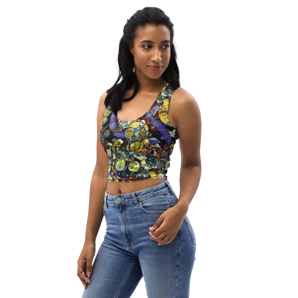 Galactic Relics on Crop Top — Left Front