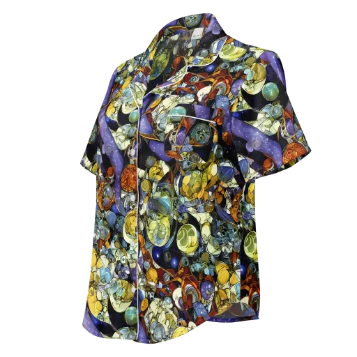 Galactic Relics on a Women's Short Sleeve Pajama Top