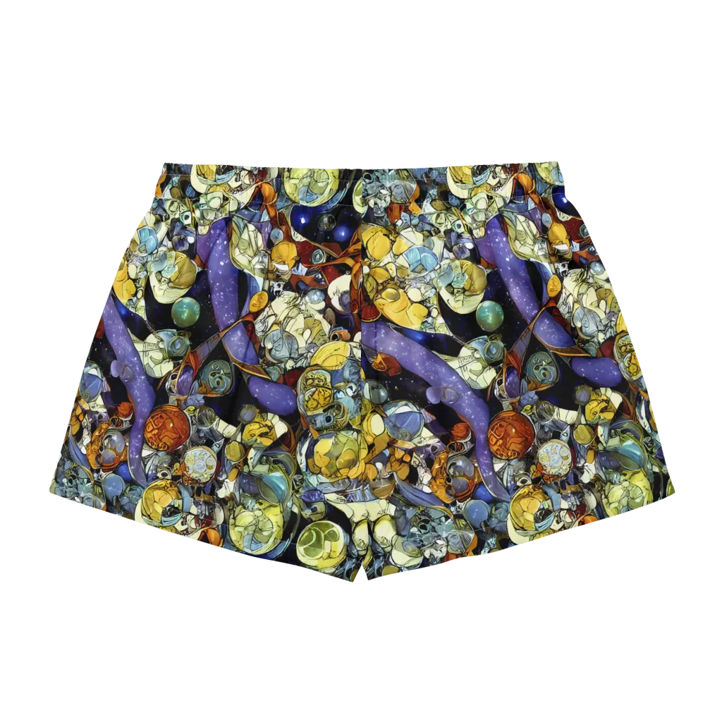 Galactic Relics on Women's Pajama Shorts — Back