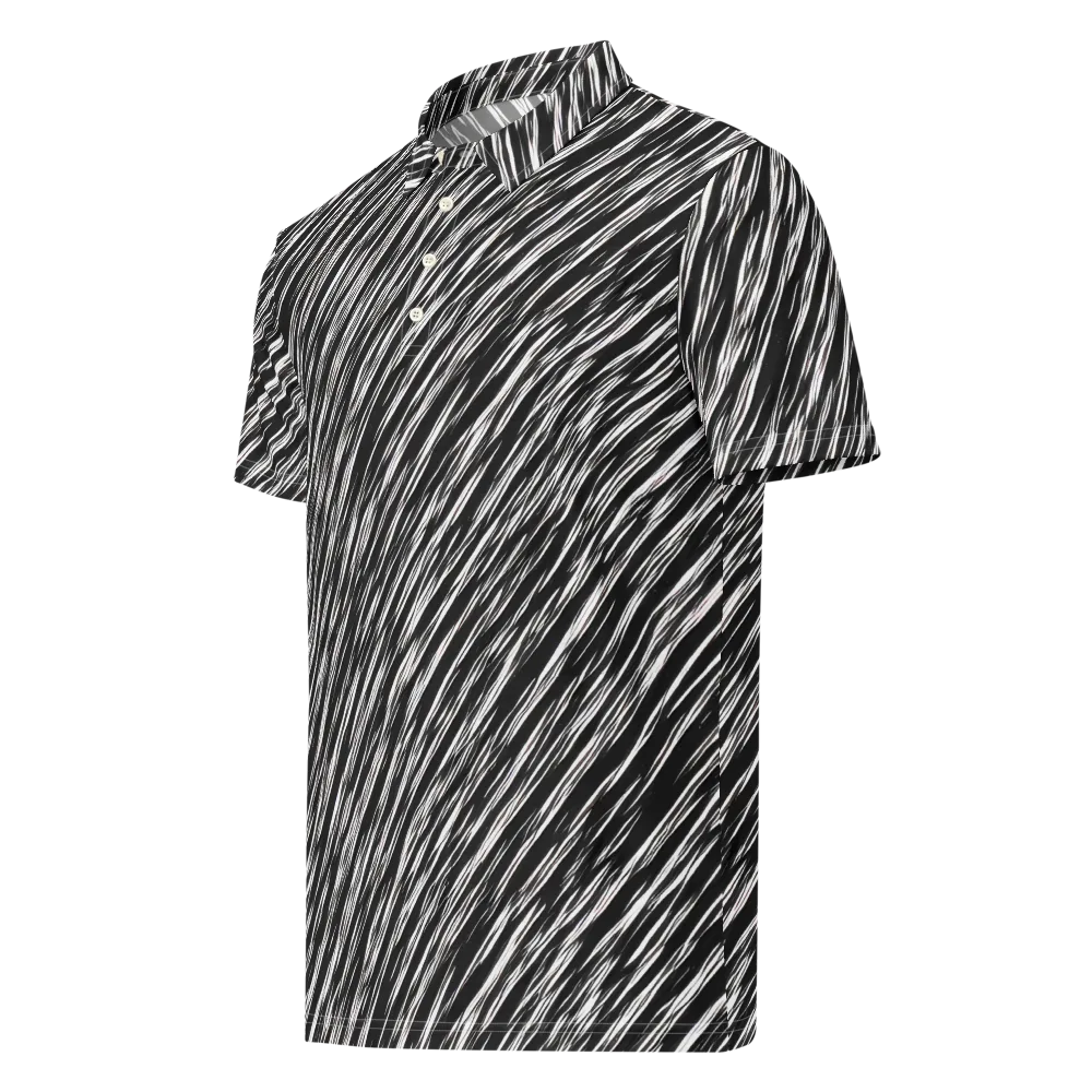 Obsidian Rush on Men's Slim Fit Polo Shirt — Left Front