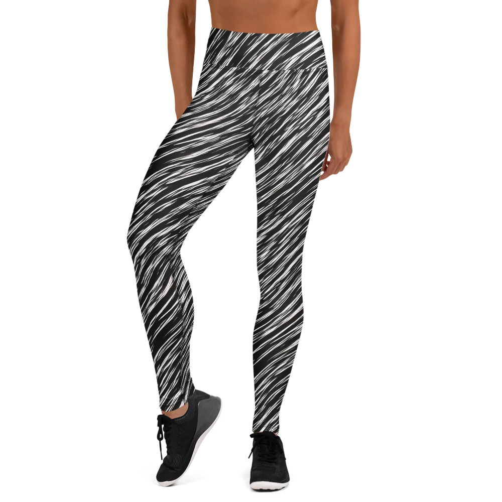 Obsidian Rush on Yoga Leggings — Front
