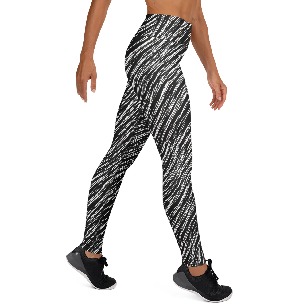 Obsidian Rush on Yoga Leggings — Right