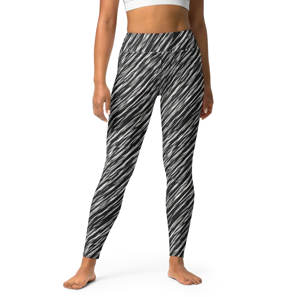 Obsidian Rush on Yoga Leggings — Front