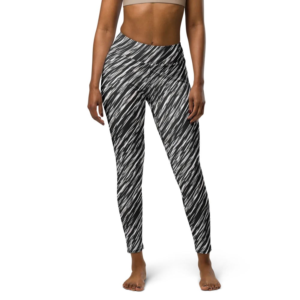 Obsidian Rush on Yoga Leggings — Front
