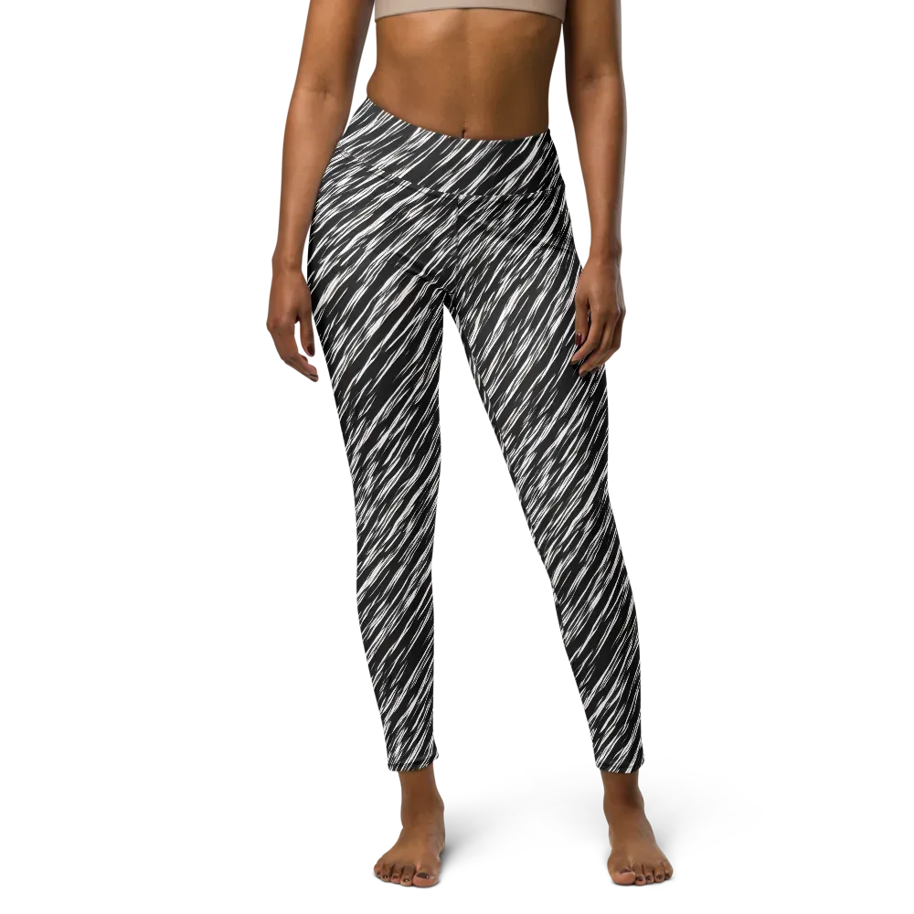 Obsidian Rush on Yoga Leggings — Front