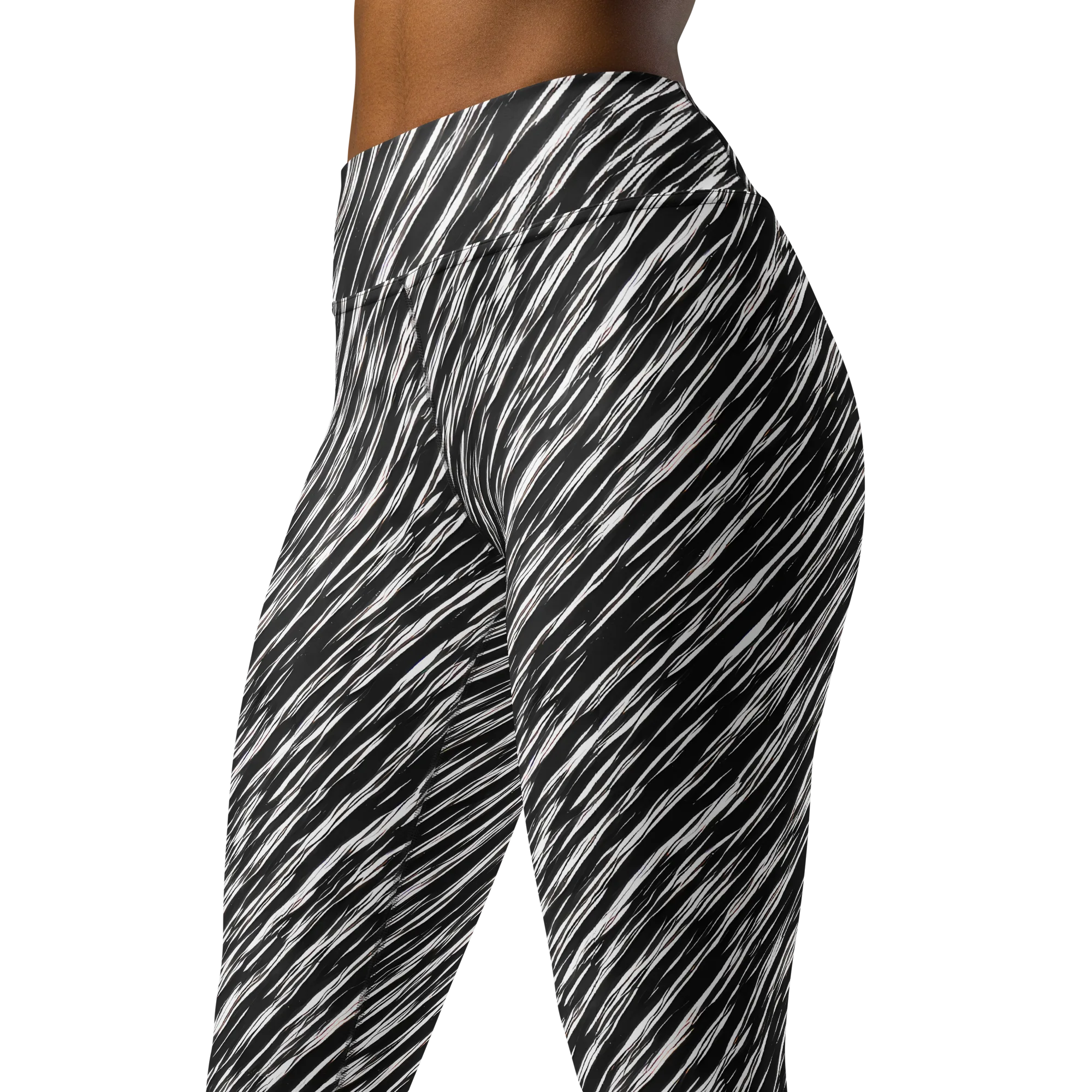 Obsidian Rush on Yoga Leggings — Left Front