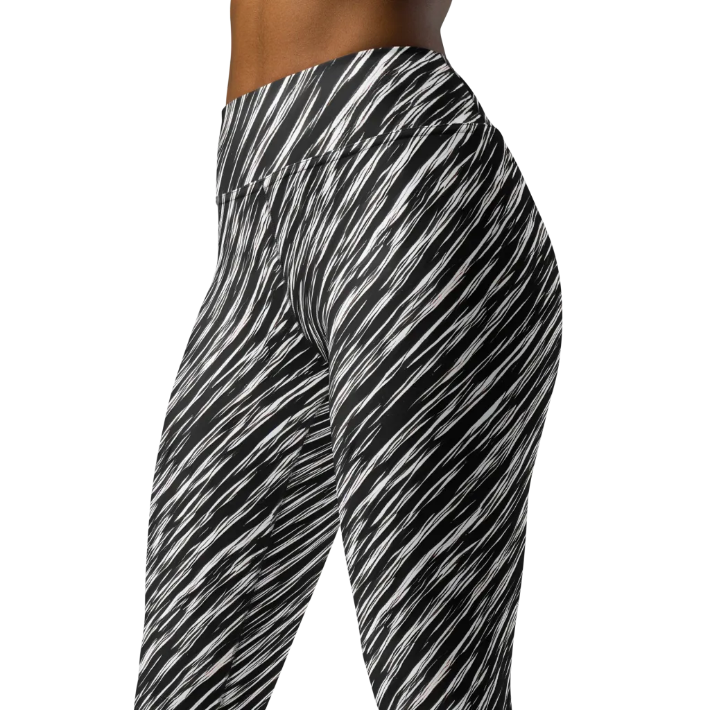 Obsidian Rush on Yoga Leggings — Left Front