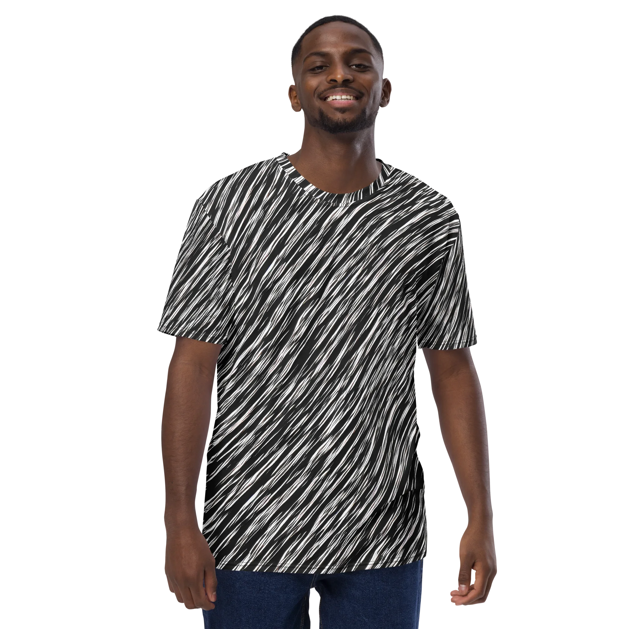 Obsidian Rush on Men's Crew Neck T-Shirt — Front
