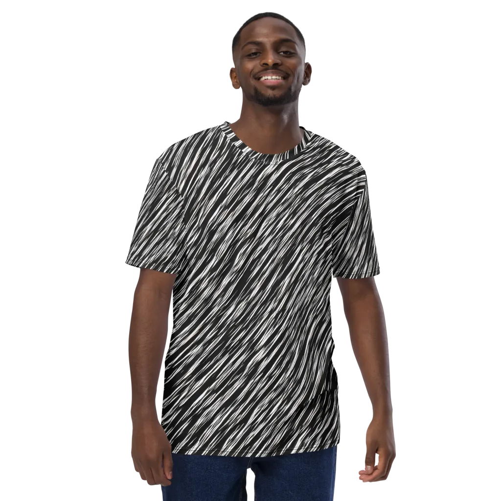 Obsidian Rush on Men's Crew Neck T-Shirt — Front