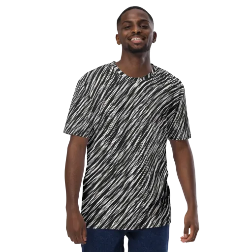 Obsidian Rush on a Men's Crew Neck T-Shirt