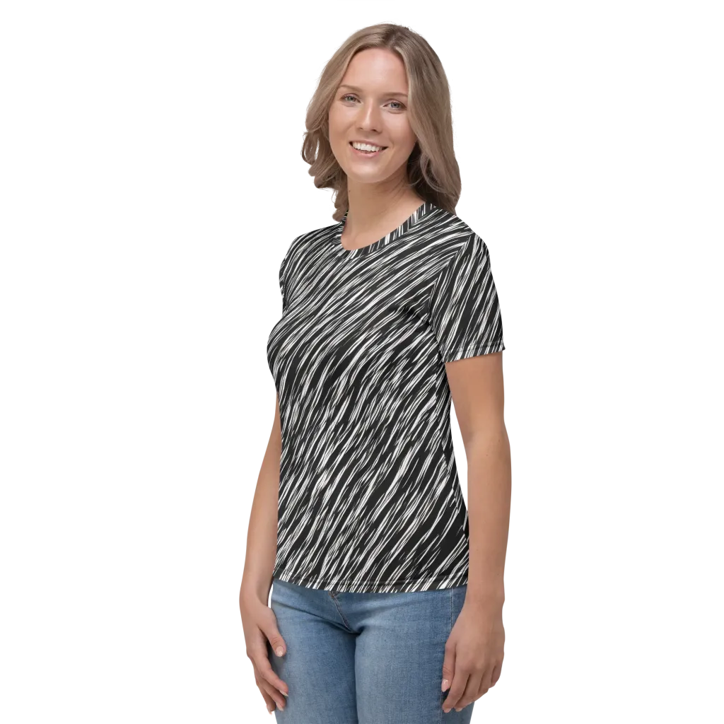 Obsidian Rush on Women's Crew Neck T-Shirt — Left