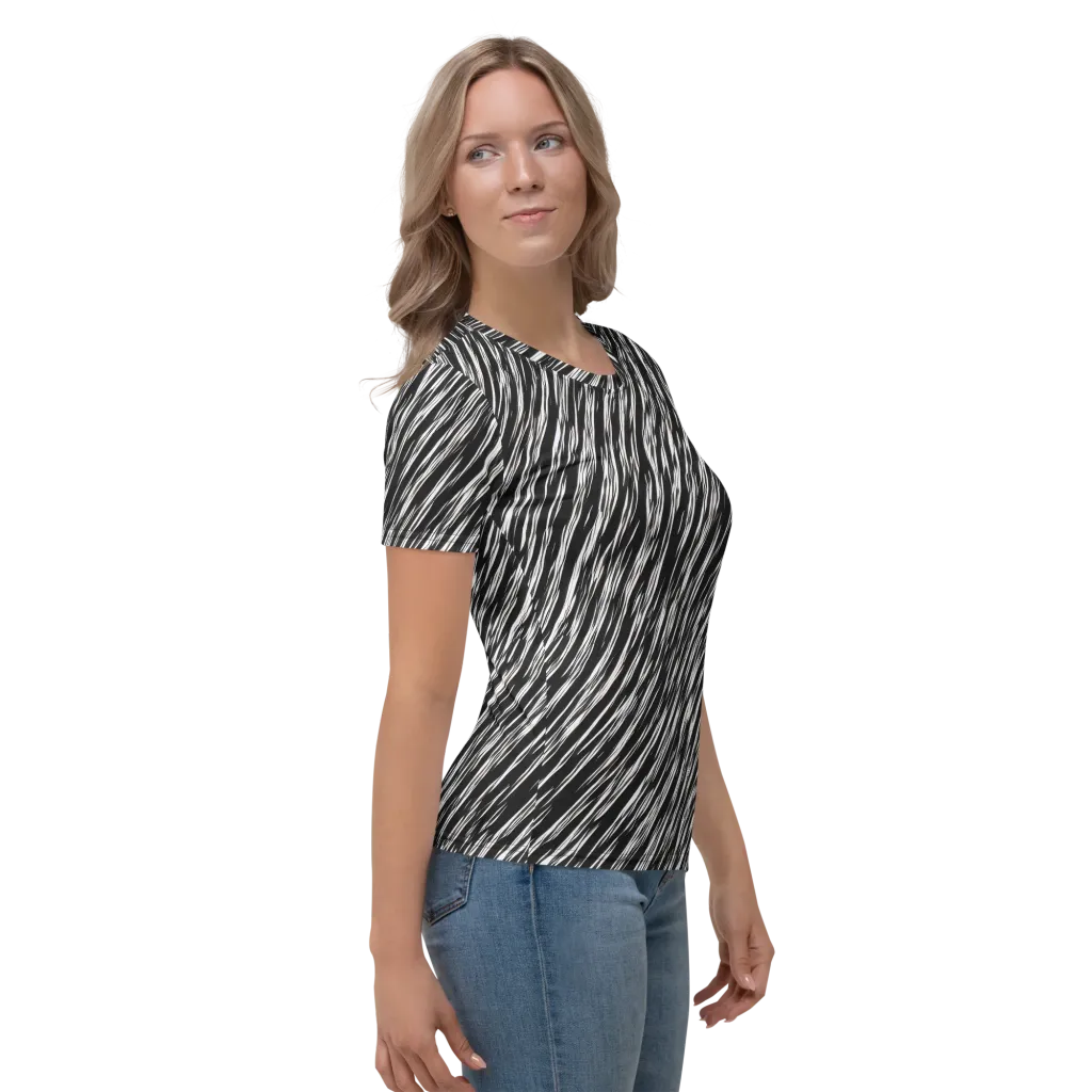 Obsidian Rush on Women's Crew Neck T-Shirt — Right