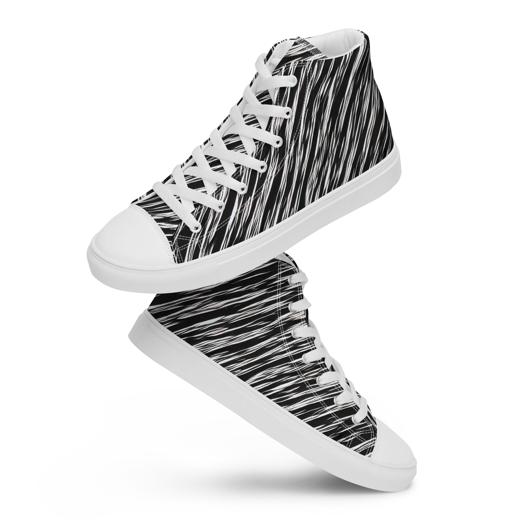Obsidian Rush on Women's High Top Canvas Shoes — Front