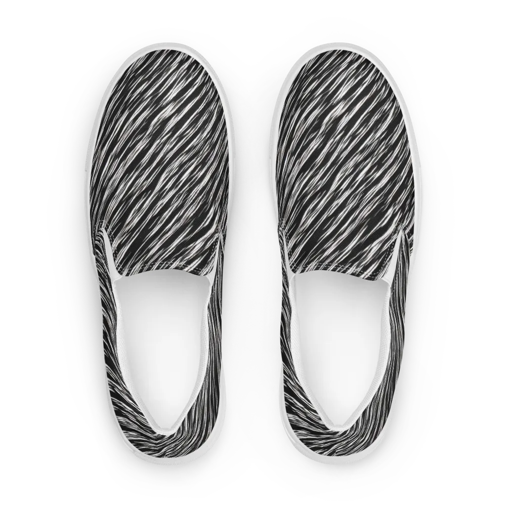 Obsidian Rush on Men's Slip-On Canvas Shoes — Front