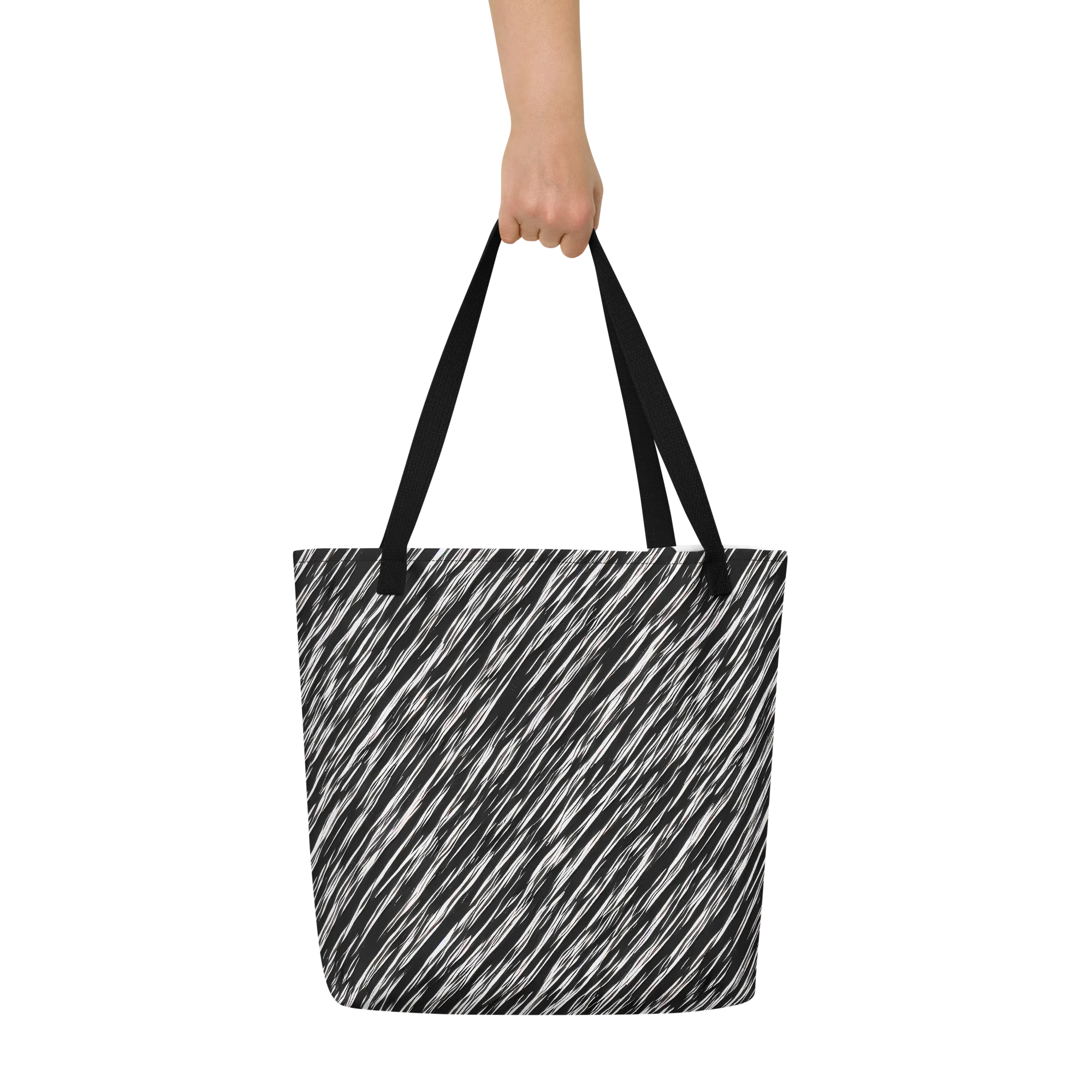 Obsidian Rush on Large Tote Bag W/ Pocket — Front