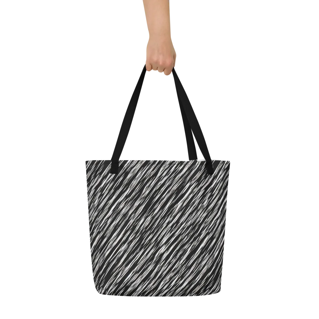 Obsidian Rush on Large Tote Bag W/ Pocket — Front