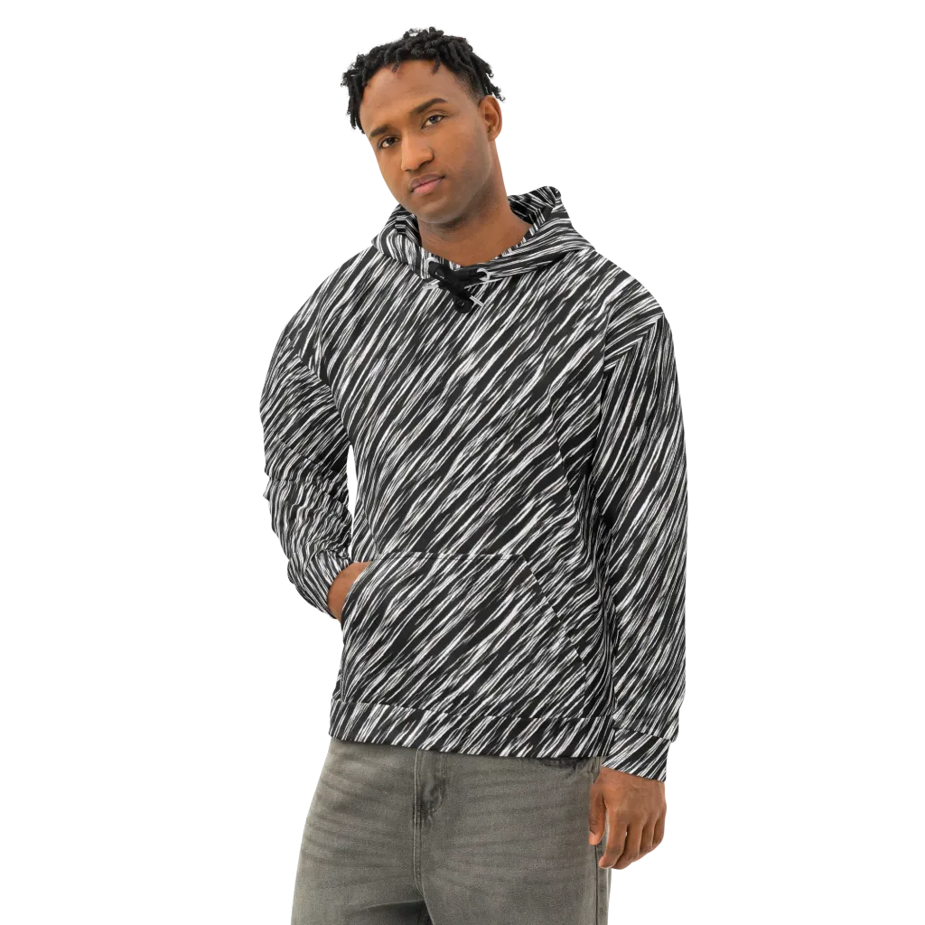Obsidian Rush on Cotton Hoodie — Left Front