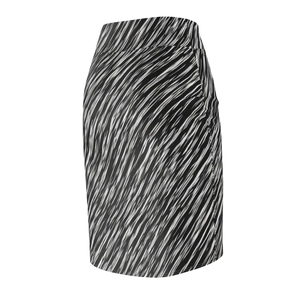 Obsidian Rush on Pencil Skirt — Back Side