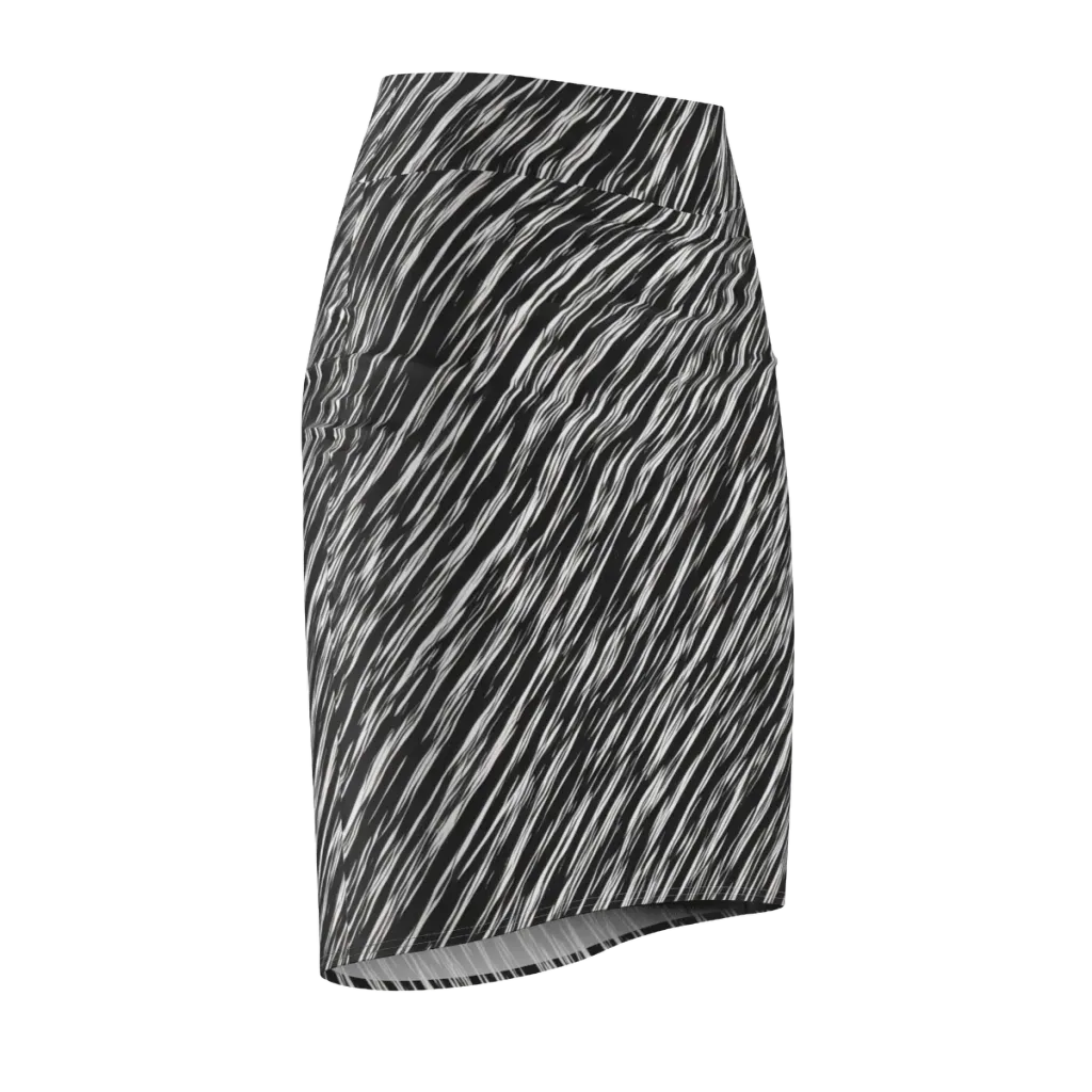 Obsidian Rush on Pencil Skirt — Front Side