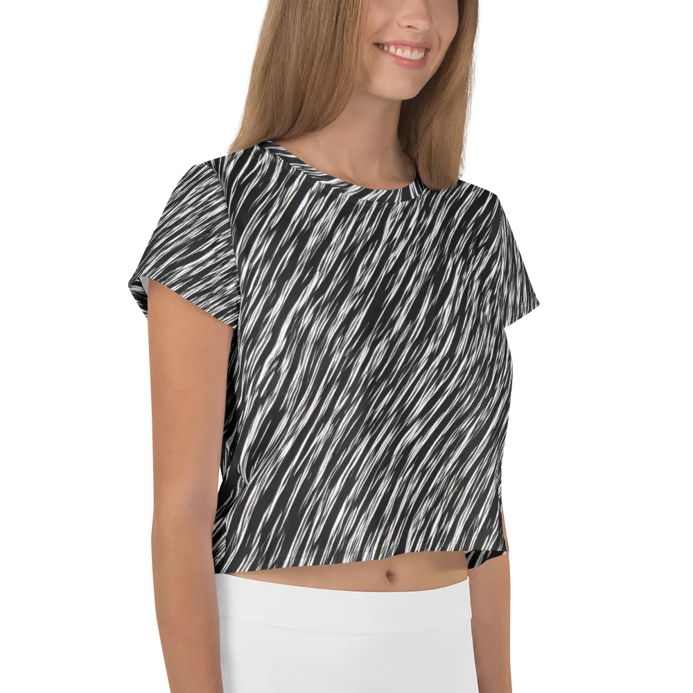 Obsidian Rush on Crop Tee — Right