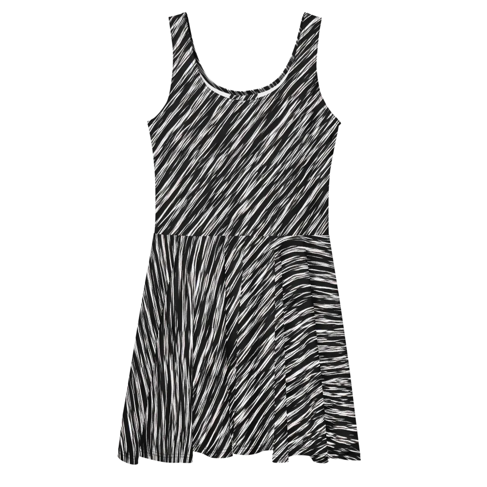 Obsidian Rush on Skater Dress — Front