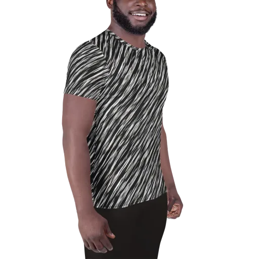 Obsidian Rush on a Men's Athletic T-Shirt