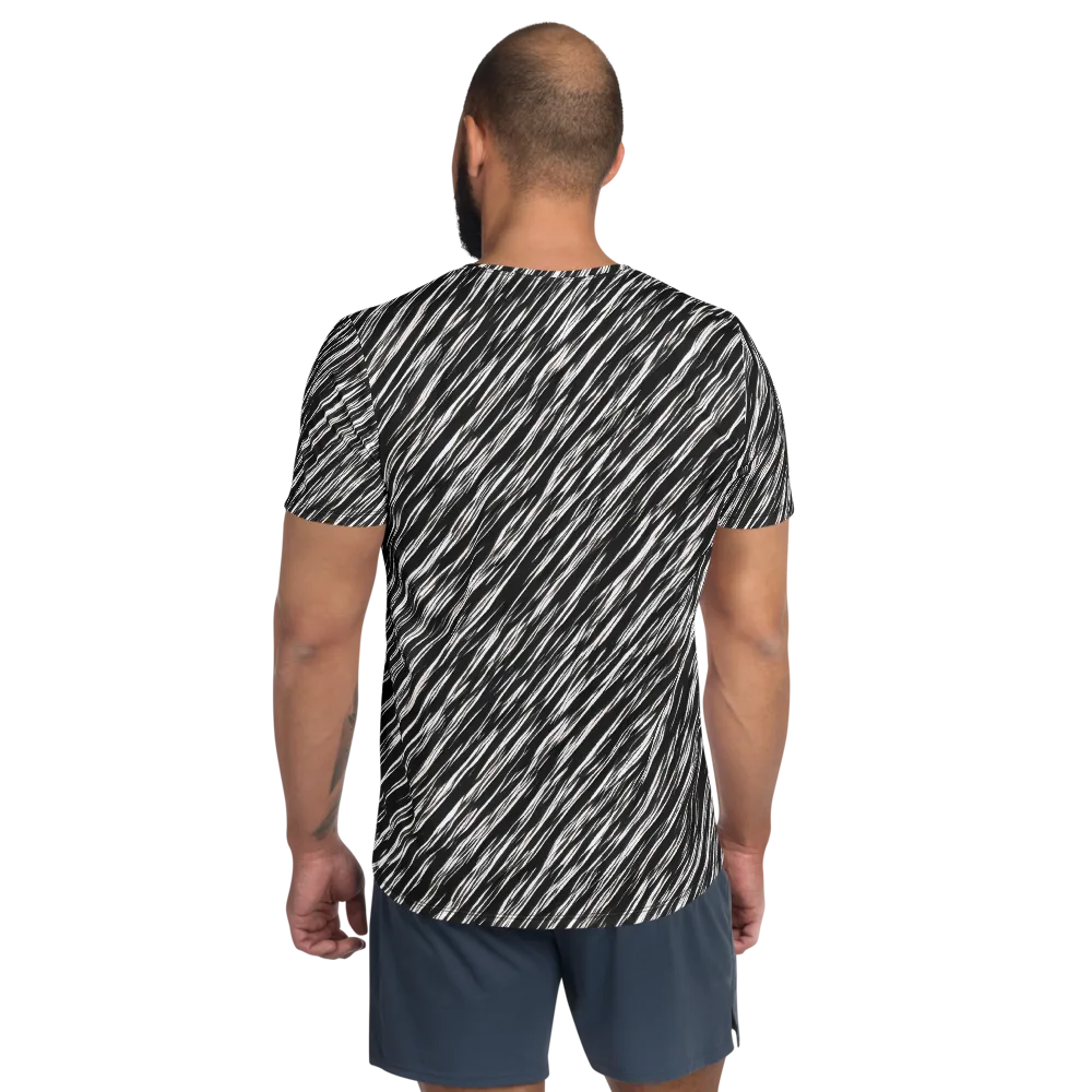 Obsidian Rush on Men's Athletic T-Shirt — Back