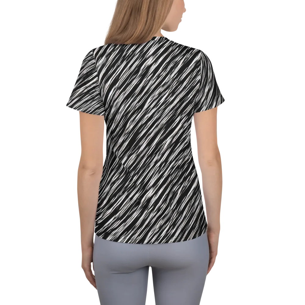 Obsidian Rush on Women's Athletic T-Shirt — Back