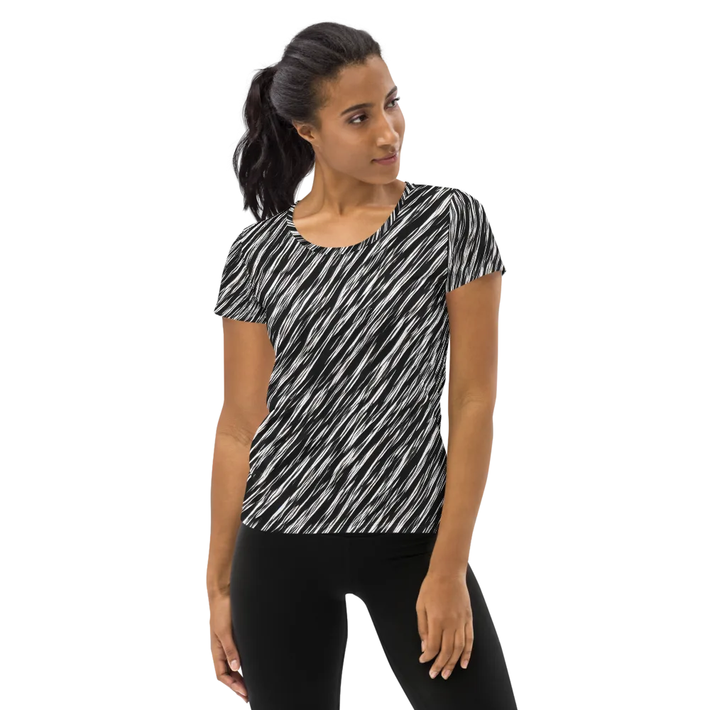 Obsidian Rush on Women's Athletic T-Shirt — Front