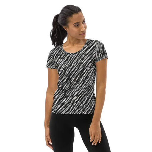 Obsidian Rush on a Women's Athletic T-Shirt