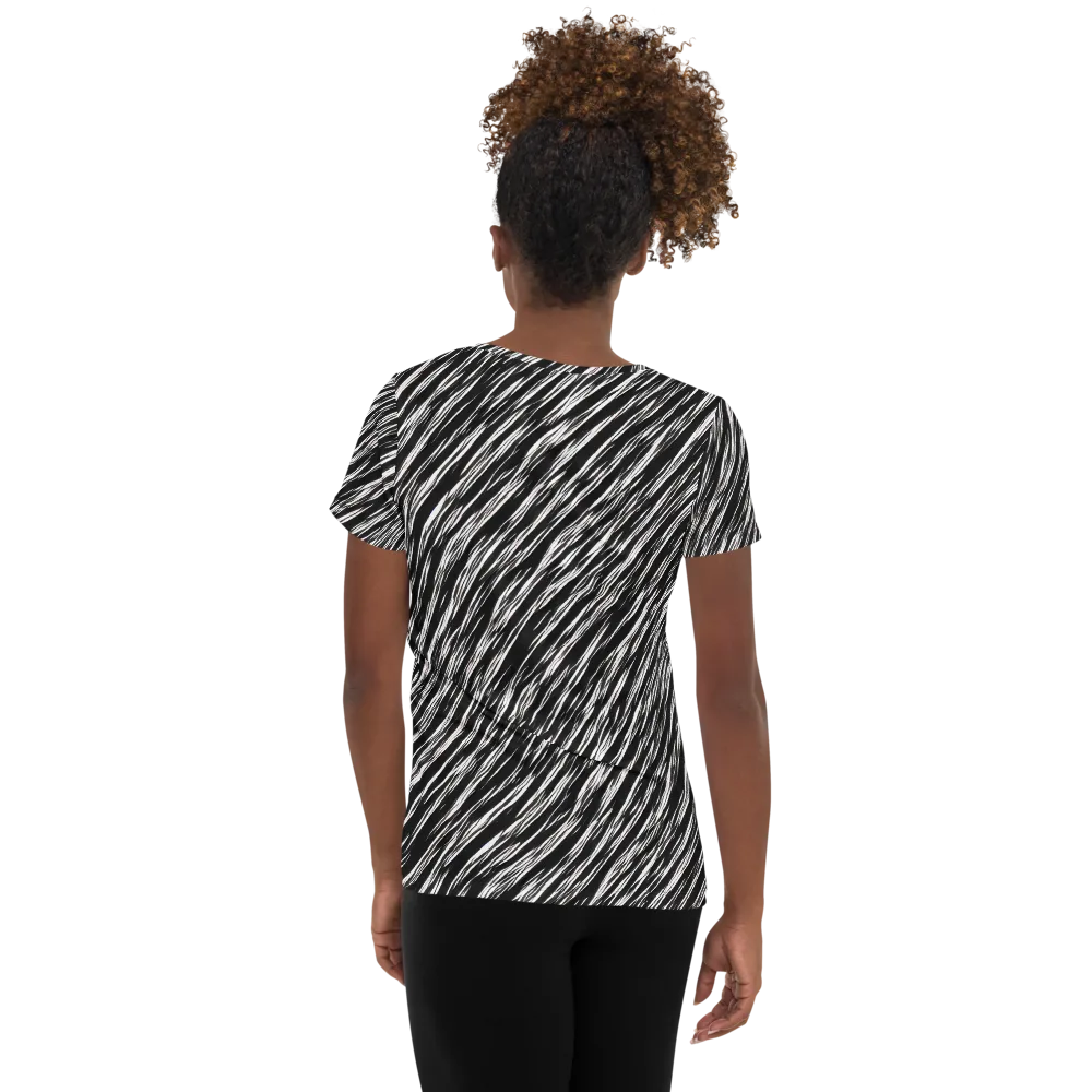 Obsidian Rush on Women's Athletic T-Shirt — Back