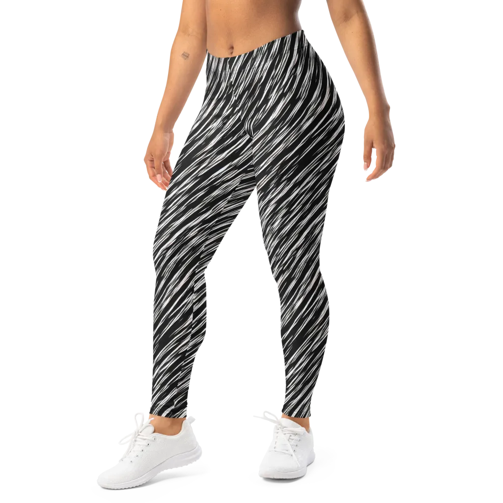 Obsidian Rush on Leggings — Left Front