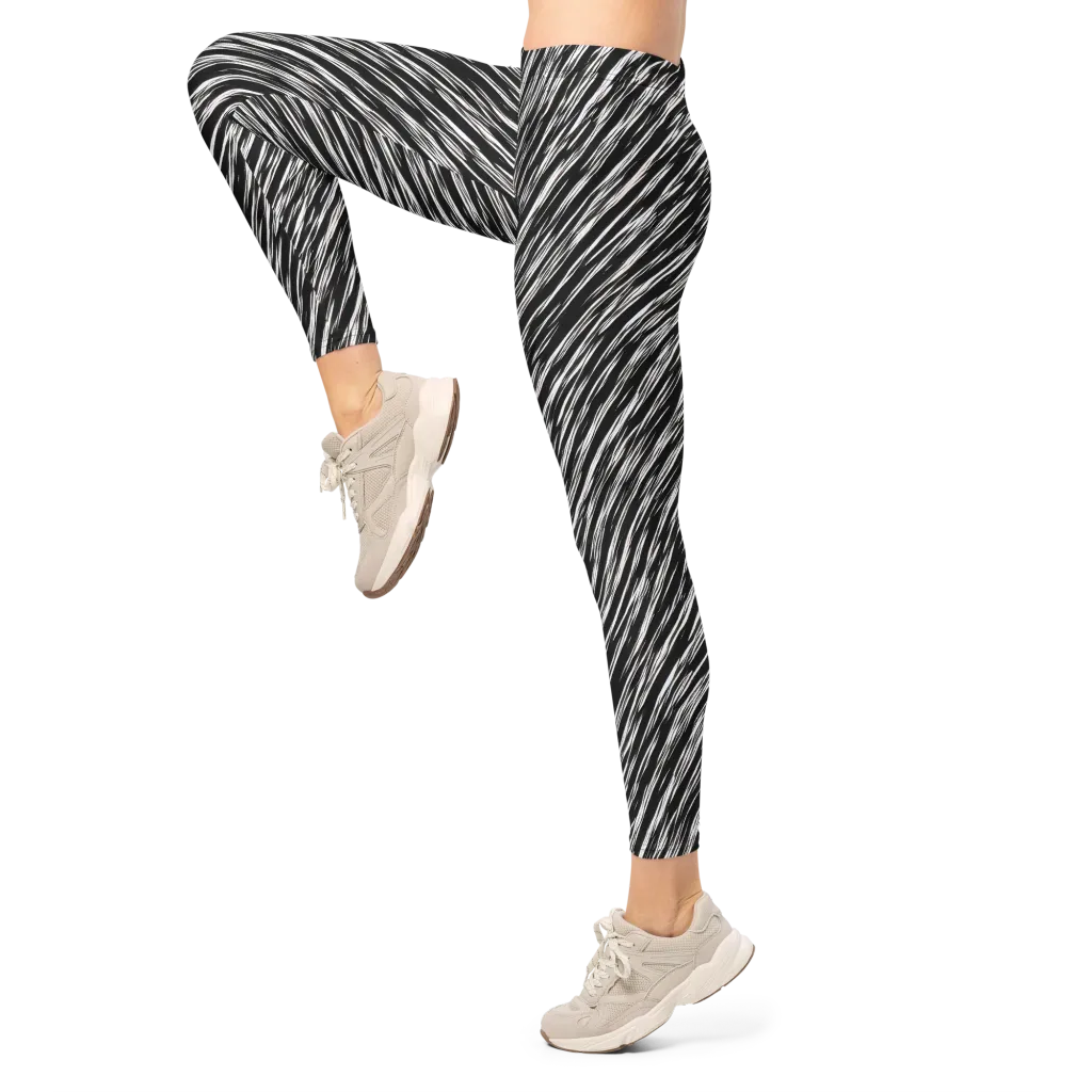 Obsidian Rush on Leggings — Left
