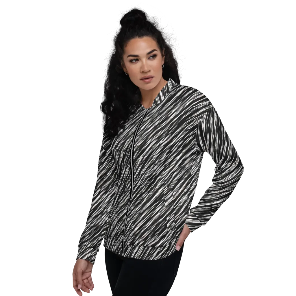 Obsidian Rush on Bomber Jacket — Left