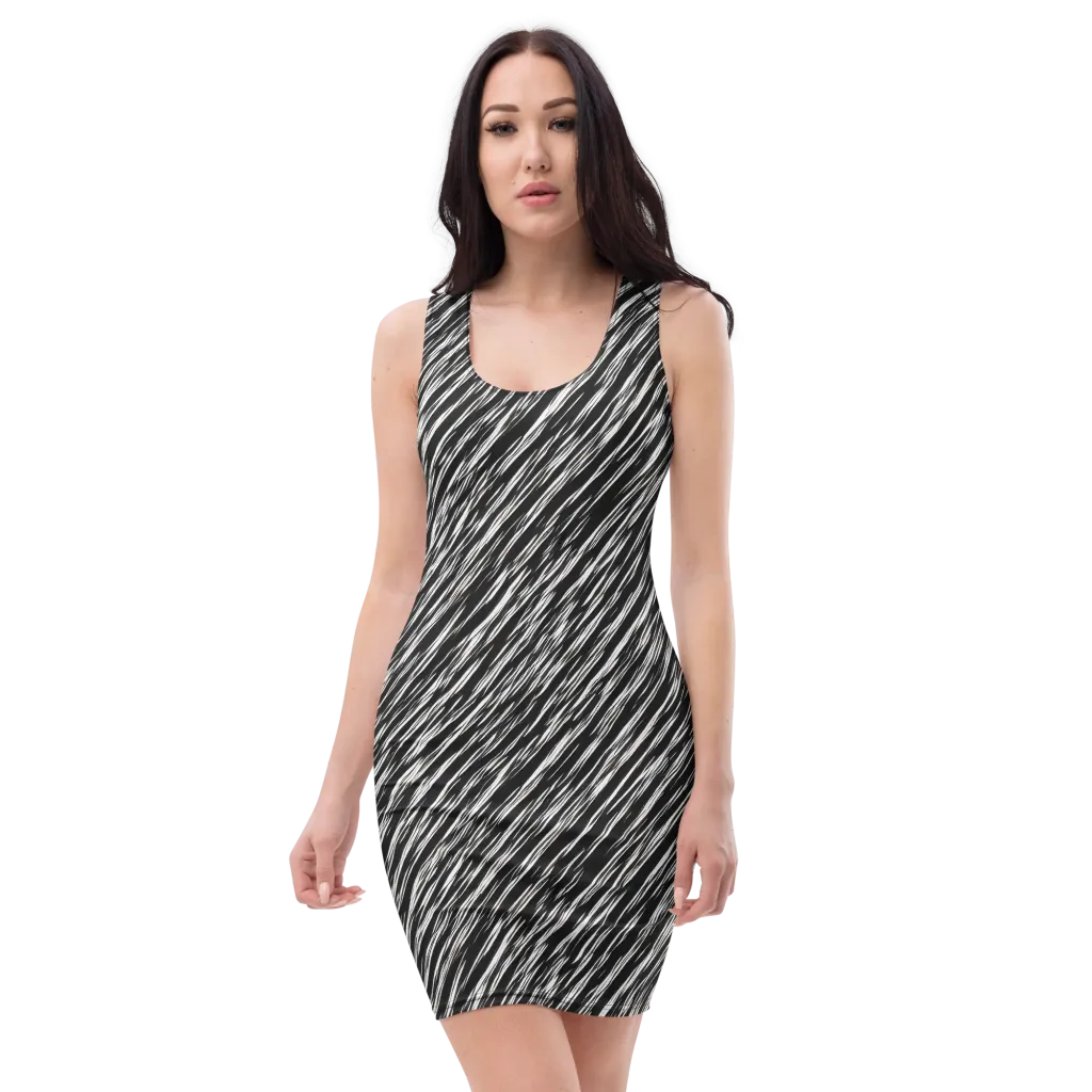 Obsidian Rush on Bodycon Dress — Front