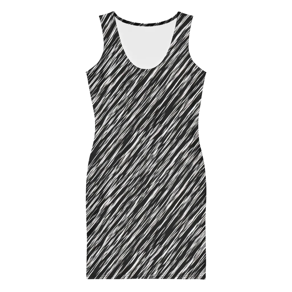 Obsidian Rush on Bodycon Dress — Front