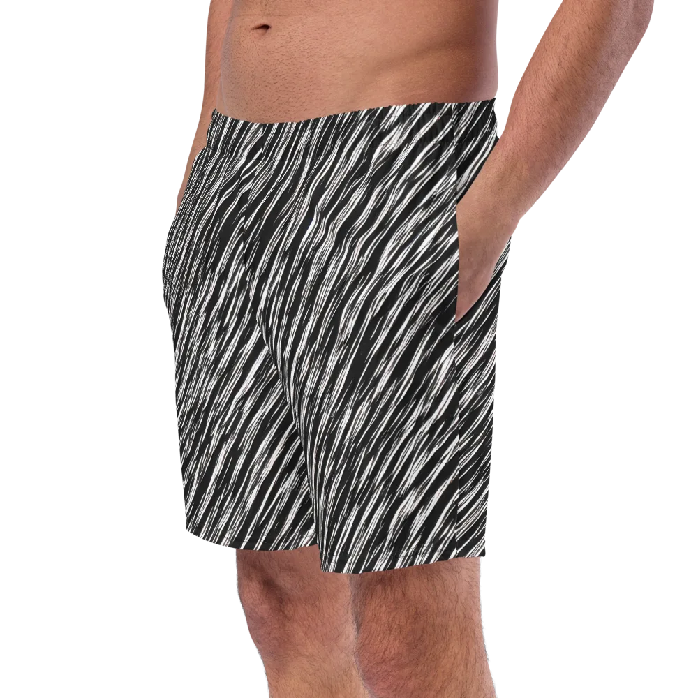 Obsidian Rush on Swim Trunks — Left Front