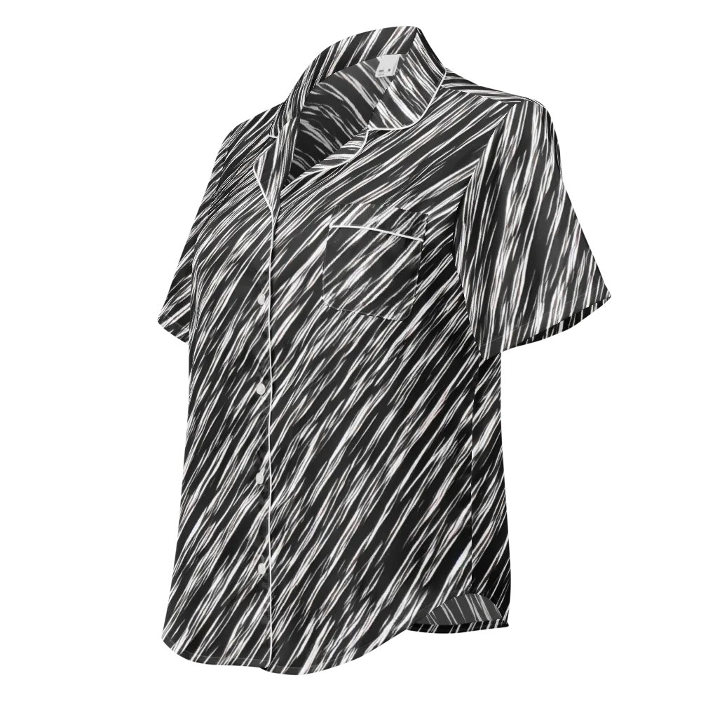 Obsidian Rush on Women's Short Sleeve Pajama Top — Left Front