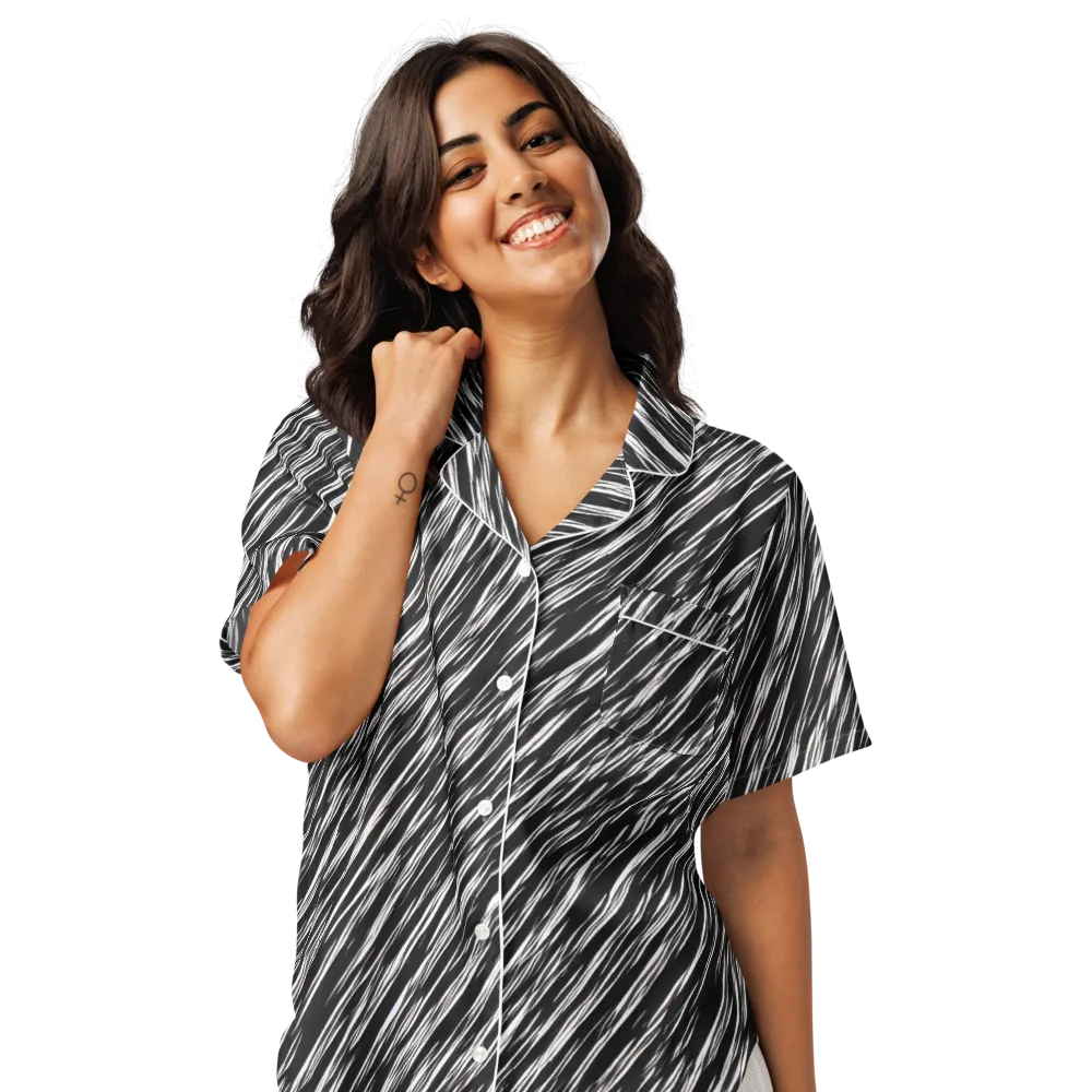 Obsidian Rush on Women's Short Sleeve Pajama Top — Front