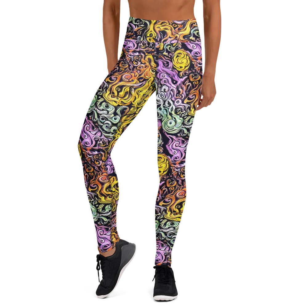 Whirling Spectrum on Yoga Leggings — Front