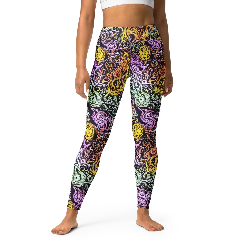 Whirling Spectrum on Yoga Leggings — Front