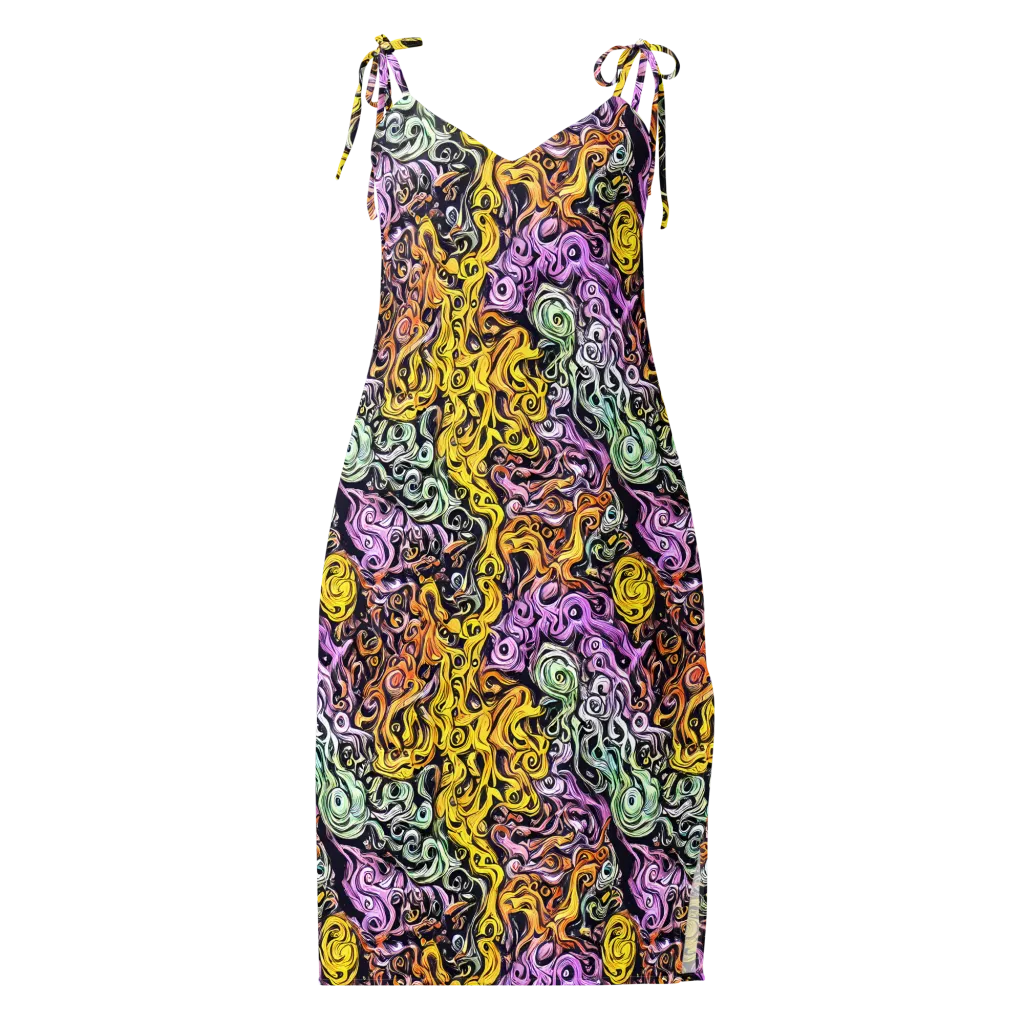 Whirling Spectrum on Slip Dress — Front