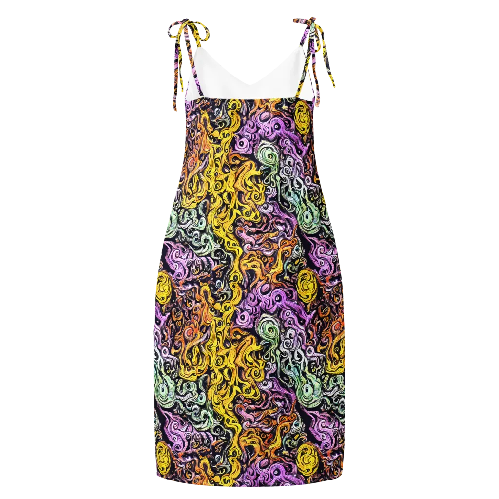 Whirling Spectrum on Slip Dress — Back