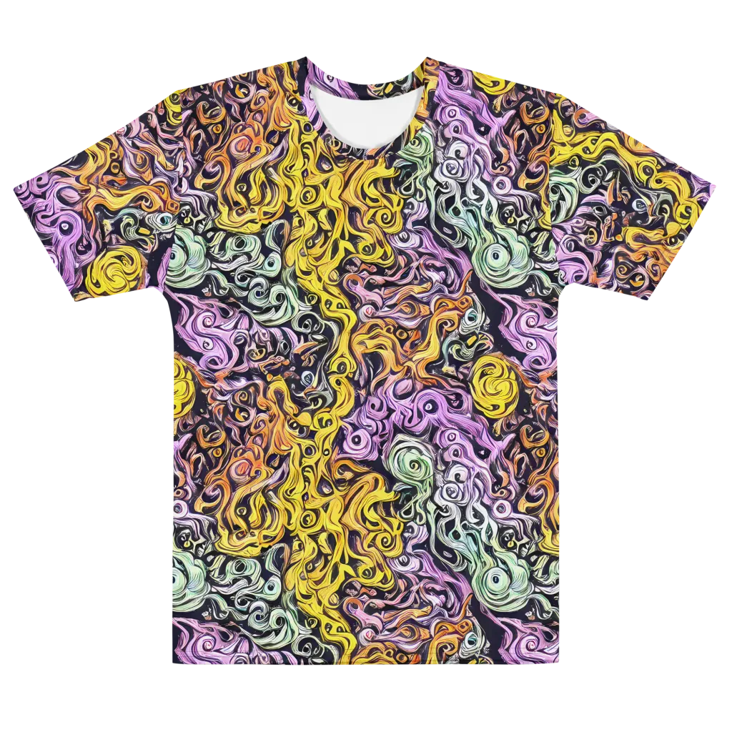 Whirling Spectrum on Men's Cotton Crew Neck T-Shirt — Front